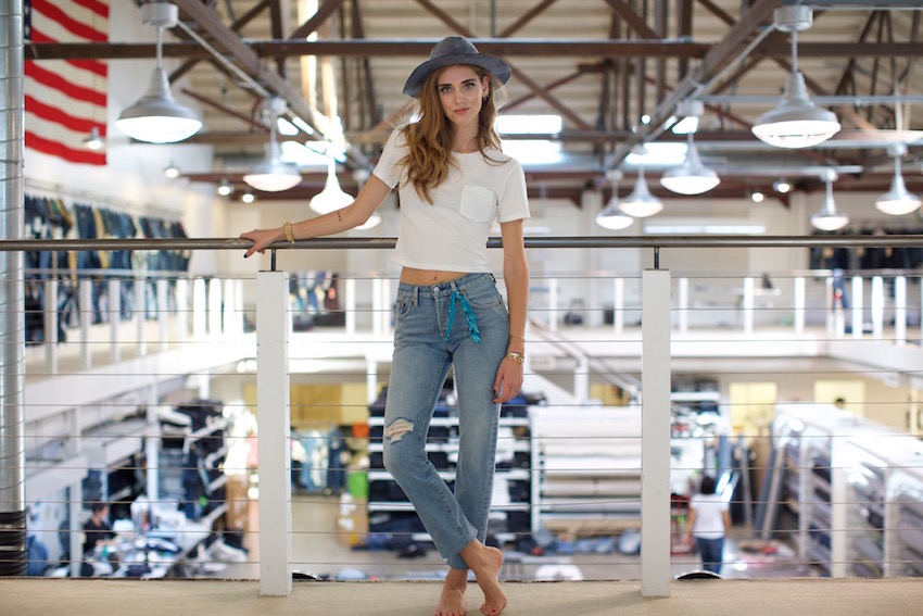 Chiara Ferragni arbeitet Mit Levis zusammen.