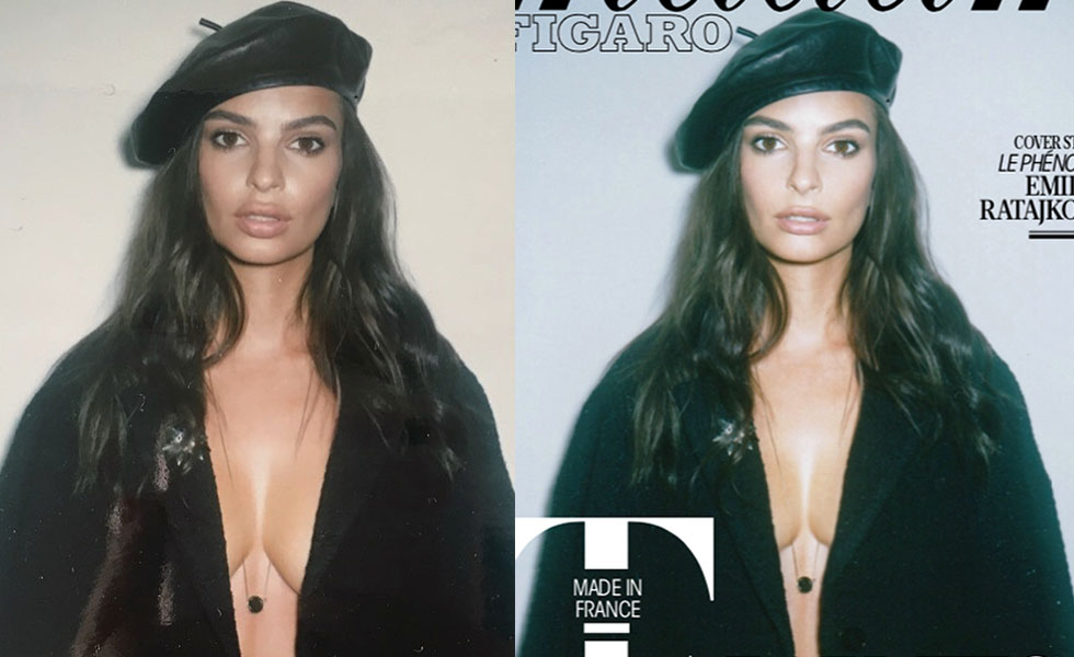 Emily Ratajkowski wurde vom französischen Magazin "Madame Figaro" gephotoshopt – und sie ist enttäuscht.