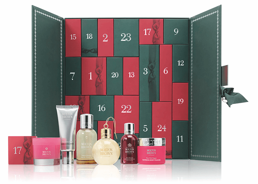 Molton Brown Adventskalender mit luxuriösen Düften und kleinen Beauty-Produkten